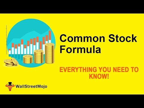 Common Stock Formula (Example) | How to Calculate Common Stock? [Video]