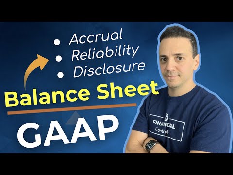 US GAAP Principles Mapped To The Balance Sheet Accounts. Fully Explained! [Video]