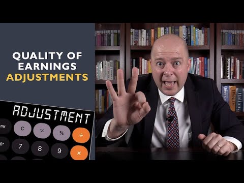 Quality of Earnings Adjustments [Video]