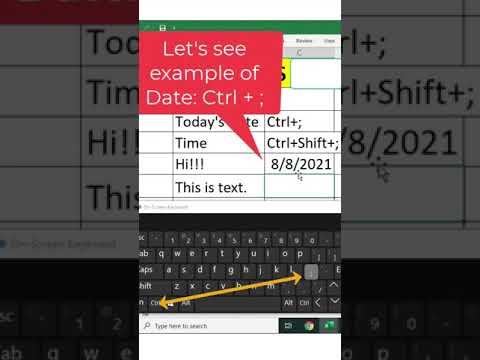 5. Learn Excel Shortcuts to Enter Date & Time: Just 50 Seconds! [Video]