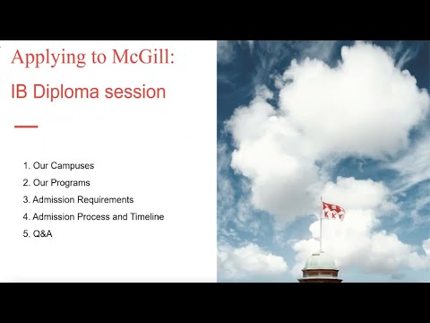 Applying to McGill: IB Diploma student session [Video]