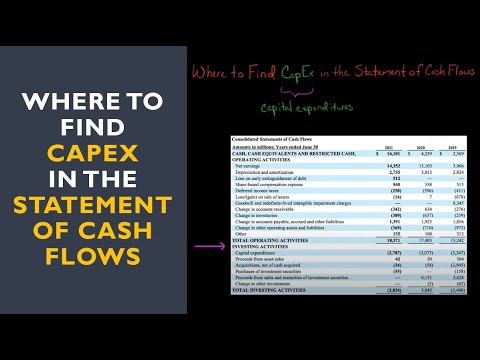 Where to Find CapEx in Cash Flow Statement [Video]