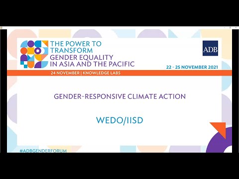 Advancing Gender Responsive Climate Action [Video]