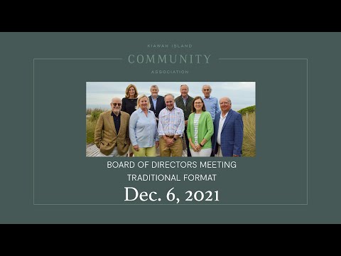 Board of Directors Meeting – Dec. 6 [Video]