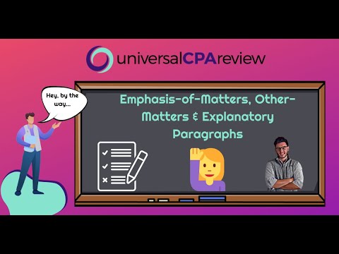 AUD CPA Exam | Emphasis-of-Matters, Other-Matters & Explanatory Paragraphs | Nonissuer Audit Report [Video]