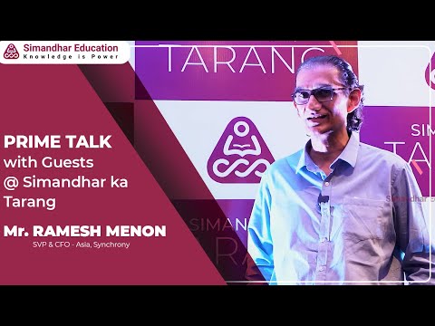 Prime Talk with Guest| Mr. Ramesh Menon | SVP & CFO – Asia, Synchrony  | Simandhar Ka Tarang [Video]