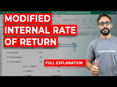 Modified Internal Rate of Return (MIRR) – Basics, Formula, Calculations in Excel (Step by Step) [Video]