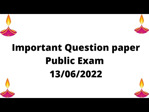 Public Exam 13/06/2022 [Video]