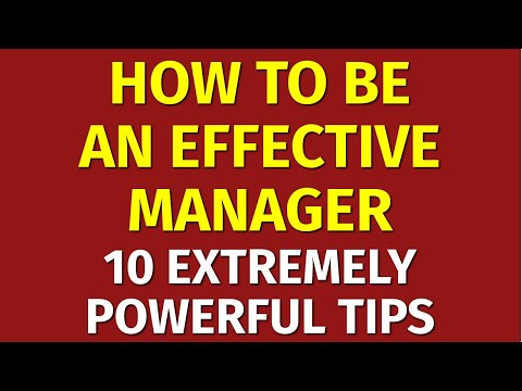 How to Be Effective Manager [Video]