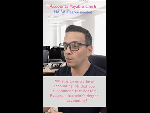 Entry Level Accounting Jobs that don’t require a BA degree: AP Clerk #shorts [Video]