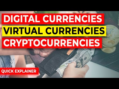 Difference between digital currencies, virtual currencies, and cryptocurrencies: Easy explanation. [Video]