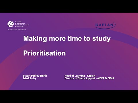 Making time to study: Prioritise [Video]