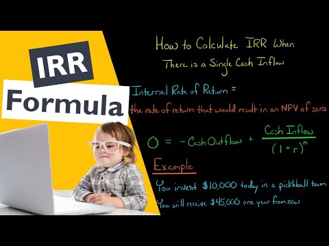 How to Calculate IRR When There is a Single Cash Inflow [Video]