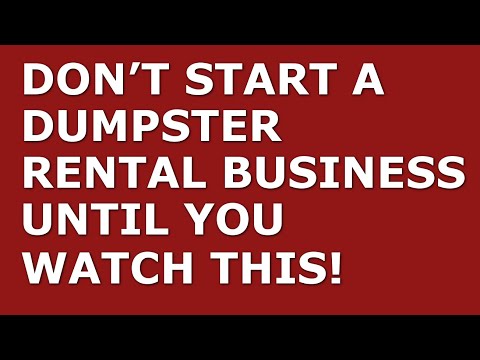 How to Start a Dumpster Rental Business | Free Dumpster Rental Business Plan Template Included [Video]