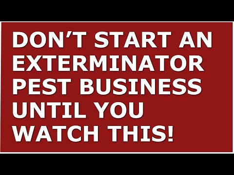 How to Start an Extermination Pest Business | Free Extermination Pest  Business Plan Template Includ [Video]