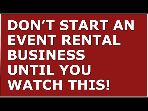 How to Start a Event Rental Business | Free Event Rental Business Plan Template Included [Video]