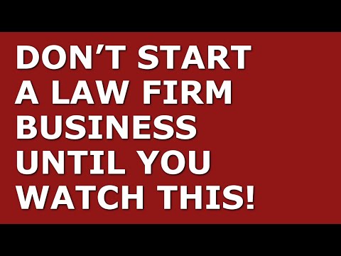 How to Start a Law Firm Business | Free Law Firm Business Plan Template Included [Video]