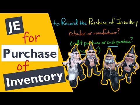 Journal Entry for Purchase of Inventory [Video]