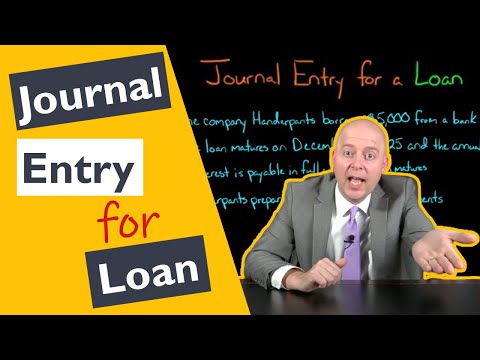 Journal Entry for Loan [Video]