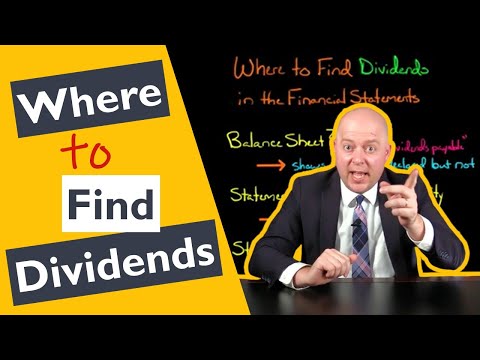 Where to Find Dividends in the Financial Statements [Video]