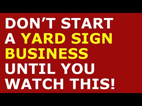How to Start a Yard Sign Business | Free Yard Sign Business Plan Template Included [Video]