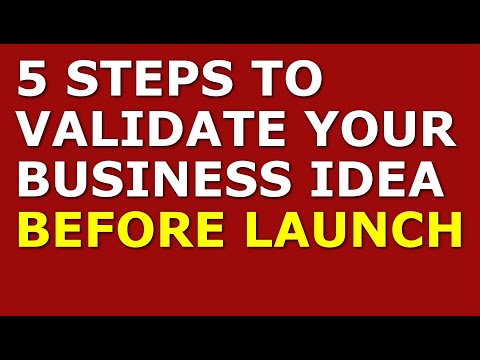 5 Steps to Validate Your Business Idea before Launch | Starting a Small Business Advice [Video]