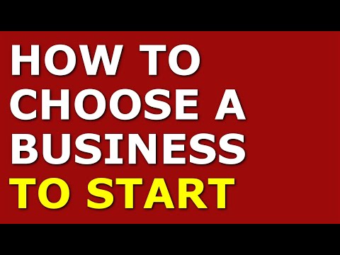 How to Choose a Business to Start [Video]