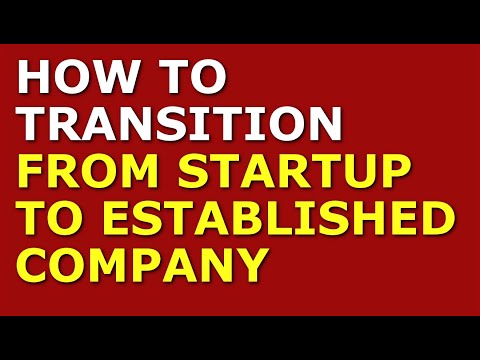 How to Transition from Startup to Established Company [Video]